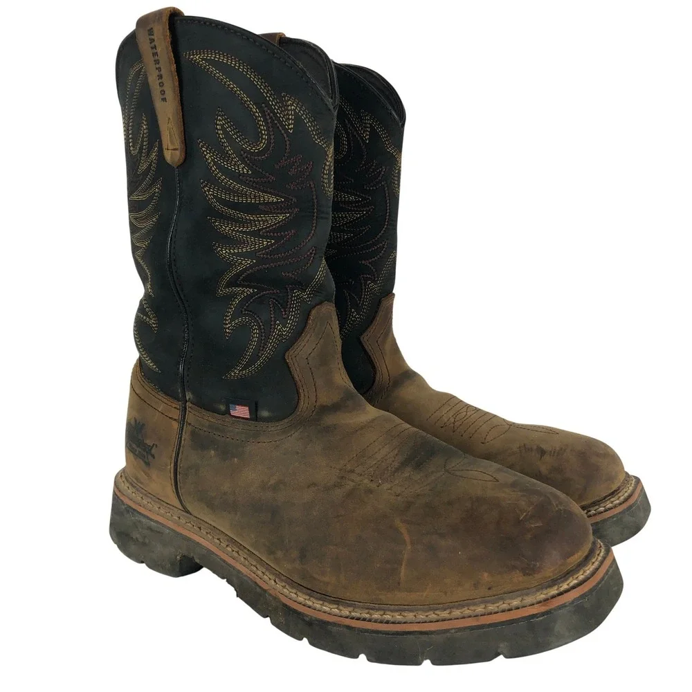 THOROGOOD Wellington Waterproof Work Boots Men's 10.5 EE Brown 814-4330  EH SR